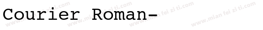 Courier Roman字体转换